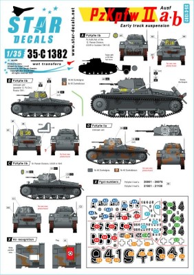 Star Decals 35-C1382 Pz.Kpfw.II Ausf.A/ b Pz II with the early track suspension 1/35