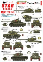 Star Decals 72-A1141 Korean War 1950-53 # 2. USMC Tanks. Pershing. M26 Pershing 1/72