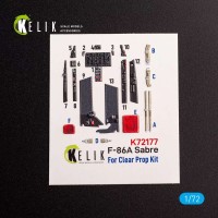 Reskit K72177 F-86A Sabre - interior 3D (CL.PROP) 1/72