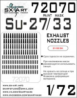 Sx Art 72070 Su-27/33 Exh.nozzles Painting mask (ZVE) 1/72