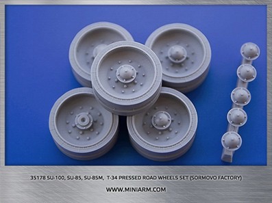 Miniarm 35178 Штампованные катки (Сормовские) Т-34, СУ-85/100 1/35