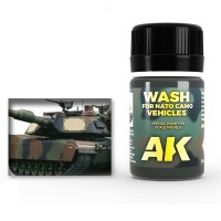 AK Interactive AK-00075 Смывка для нанесения эффектов Камуфляж танков НАТО