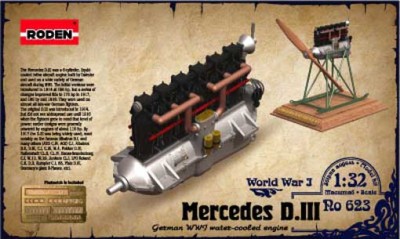 Roden 00623 Engine Mercedes D.III 1/32