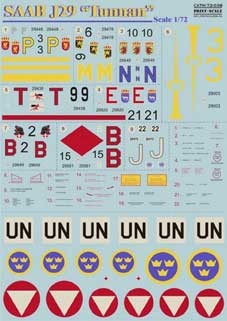 Print Scale 72-038 SAAB J29 Tunnan 1/72