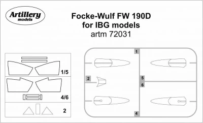 Fly model M7231 Mask for Focke Wulf Fw 190D (IBG) 1/72
