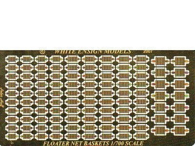 White Ensign Models PE 0778 USN FLOATER NET BASKETS 40 small, 40 medium, 14 deep ones 1/700