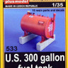Plus model 533 1/35 US 300 gallon fuel tank (resin set & decals)