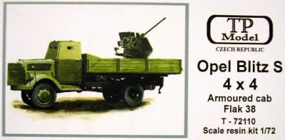 TP Model T-72110 Opel Blitz S 4x4 Armour.cab Flak 38 1/72