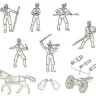 HAT 8010 Napoleonic Russian Artillery. 4 cannon with 24 crew, 4 pack horses and 12 interchangeable barrels 1/72