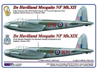 AML AMLC72038 Decals Mosquito NFXII/NFXIX (307Sq RAF&68Sq) 1/72