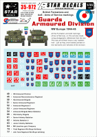 Star Decals STAR35972 British Guards Armoured Division NW Europe Generic Formations and AoS markings 1/35