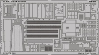 Eduard 73328 B-25H interior S.A. HAS