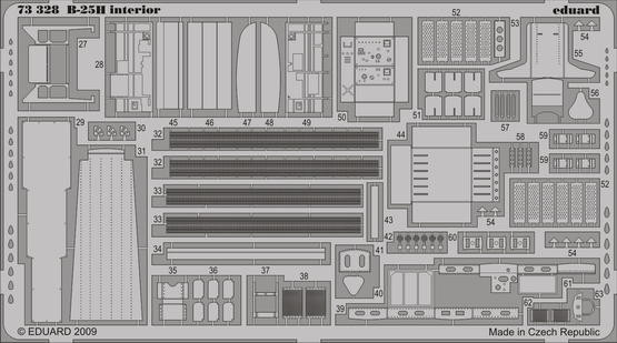 Eduard 73328 B-25H interior S.A. HAS