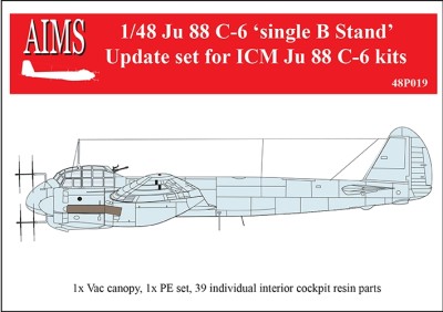 Aims AIMS48P019 Junkers Ju-88C-6 'Single B Stand' (designed to be used with ICM UA GB kits) 1/48
