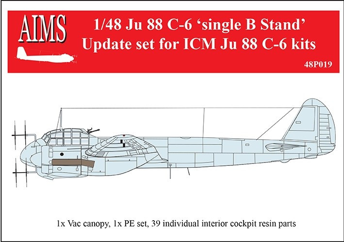 Aims AIMS48P019 Junkers Ju-88C-6 'Single B Stand' (designed to be used with ICM UA GB kits) 1/48