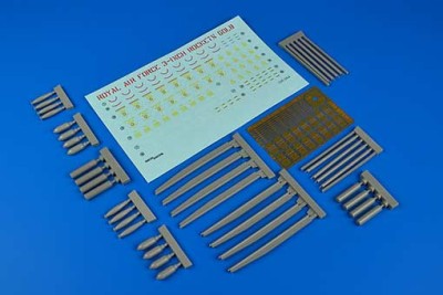 Aerobonus 320064 R.A.F. 3-inch 60lb rockets 1/32