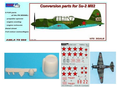 AML AMLA72002 Su-2 M82 Conversion parts + Декали 1/72