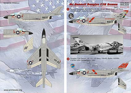 Print Scale 48-181 Douglas F3H Demon - part 1 (wet decals) 1/48