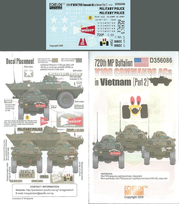 Echelon FD D356086 720th MP Btn V100s in Vietnam (Pt2) 1/35