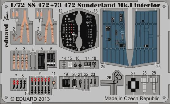Eduard 73472 Sunderland Mk.I interior S.A. 1/72