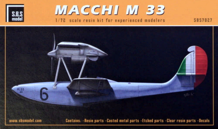 Sbs Model M7027 Macchi M 33 'Schneider Trophy' (resin kit) 1/72