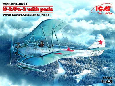 ICM 48253 Санитарный По-2 с санитарными кассетами, 1/48