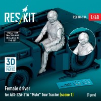 Reskit F48134 Female driver for A/S-32A-31A Tow Tractor 1/48
