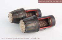 Mk1 Design MA-48077 Boeing F/A-18E/F/A-18F Super Hornet nozzle Set (closed). Aftrer burner Set 1/48