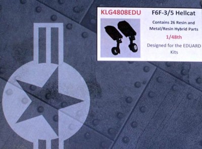 Kazan Model Dynamics KMD-48008 1/48 Landing Gear Set for F6F-3/5 Hellcats (EDU)