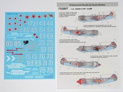 Foxbot Decals FBOT72005 Lavochkin La-5FN for KP, AML, A-Model, Bilek, Italeri, Revell, Zvezda kits 1/72