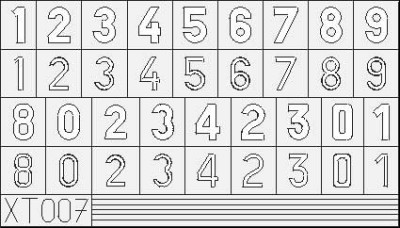 Eduard XT007 German Numbers Small