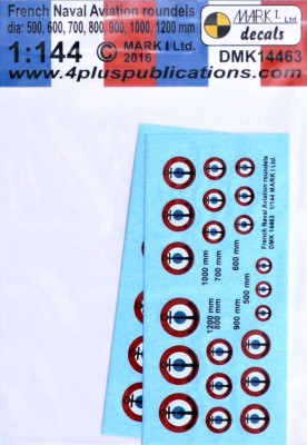 4+ Publications DMK-14463 1/144 Decals French Naval Aviat. roundels (2 sets)