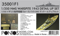 Pontos model 35001F1 HMS Warspite Detail up set 1/350