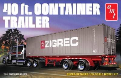 AMT 1196 40ft Semi Container Trailer 1/25