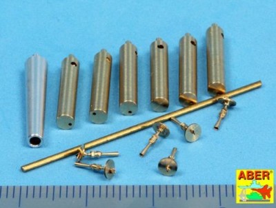 Aber 35 L-164 Barrels for WWI German A7V Tank (Krupp) (designed to be used with Meng Model kits) 1/35
