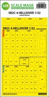 Art Scale 200-M32009 Curtiss SB2C-4 Helldiver wheels and canopy frame paint masks (inside & outside) 1/32