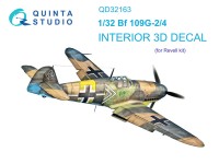 Quinta Studio QD32163 Bf 109G-2/4 (Revell) 3D Декаль интерьера кабины 1/32