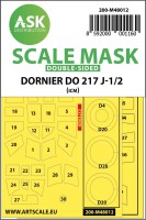Art Scale 200-M48012 Dornier Do-217J-1/2 wheels and canopy frame paint masks (inside & outside) 1/48