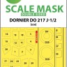 Art Scale 200-M48012 Dornier Do-217J-1/2 wheels and canopy frame paint masks (inside & outside) 1/48