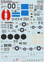 Print Scale 72-353 P-38J Lightning Aces over Europe (wet decals) 1/72