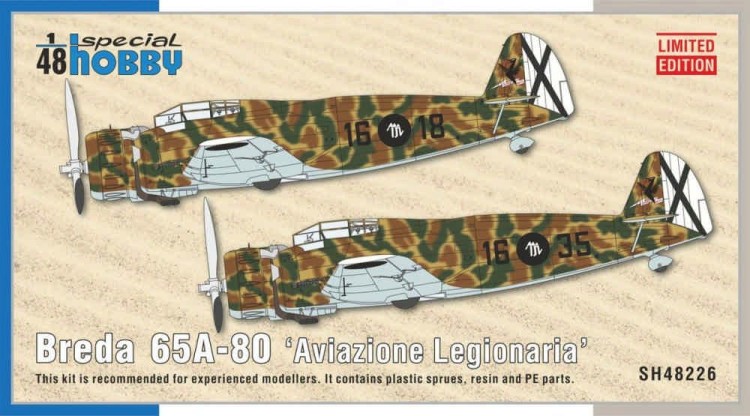 Special Hobby S48226 Breda 65A-80 'Aviazione Legionaria' (2x camo) 1/48