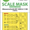 Art Scale 200-M48115 Messerschmitt Bf-109G-6 wheels and canopy frame paint masks (inside and outside), self-adhesive and pre-cut 1/48