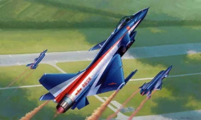 Trumpeter 02857 Самолет J-10AY пилотажная группа Ba Yi 1/48