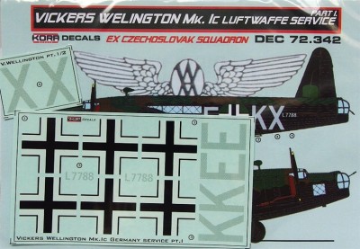 Kora Model DEC72342 V.Wellington Mk.IC Luftwaffe Vol.1 декали декали 1/72