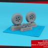 Armory ARAW32408 Supermarine Spitfire wheels with weighted tyres of diamond pattern & 5-spoke hubs 1/32
