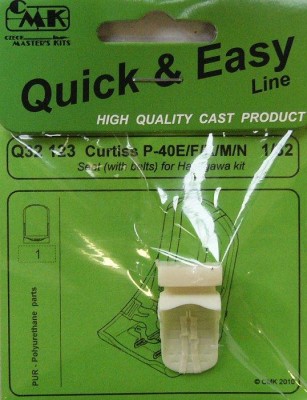 CMK Q32123 Curtiss P-40E Seat for HAS 1/32