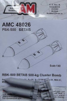 Advanced Modeling AMC 48026 RBK-500 BETAB 500kg Cluster Bomb (2 pcs.) 1/48