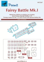 Peewit M72367 Canopy mask Fairey Battle Mk.I (SP.HOBBY) 1/72