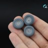 Quinta Studio QT43001 Комплект из 5 шин для семейства УАЗ-469 (Звезда) 1/43