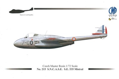 CZECHMASTER CMR-72215 1/72 de Havilland /SNCASE Vampire 5/SE 535 Mistral
